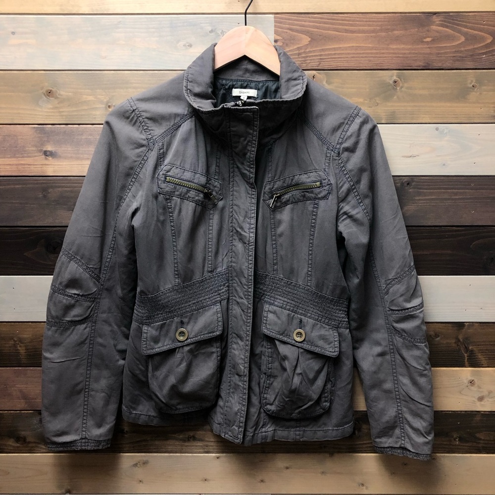 Utility Jacket Military Style Grey - Picture 2 of 6